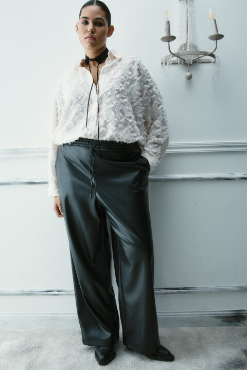 

Рубашка рваная из шифона, Молочный, Рубашка рваная из шифона