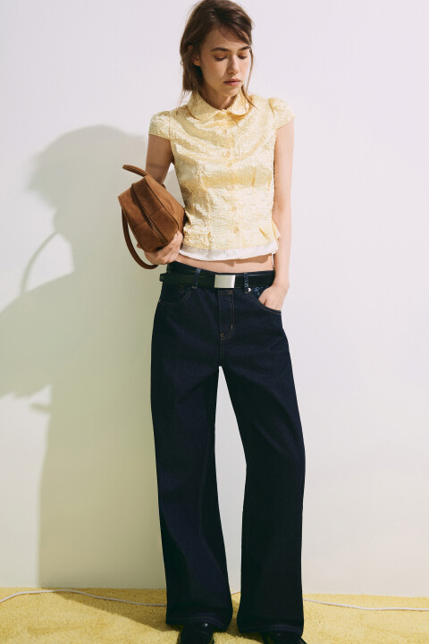 

Блузка из жатого сатина, Желтый, Блузка из жатого сатина