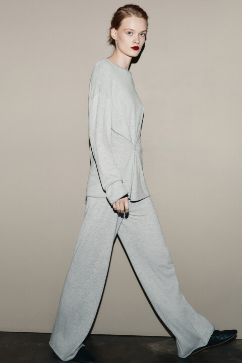 

Брюки широкие вязаные, Серый, Брюки широкие вязаные