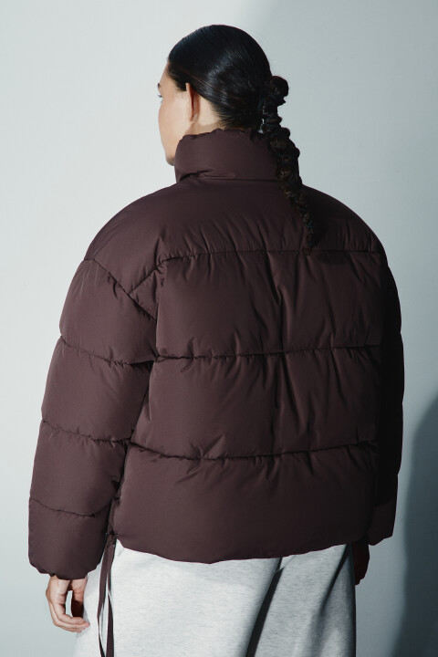 

Куртка стеганая с утяжками, Коричневый, Куртка стеганая с утяжками