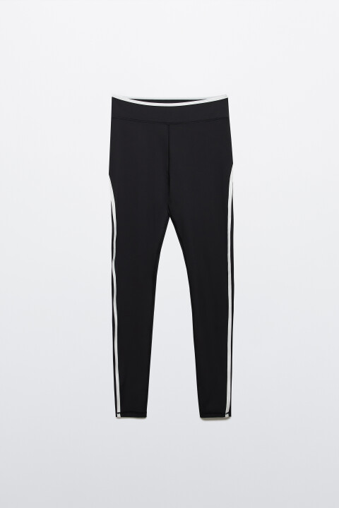 

Леггинсы спортивные с лампасами, Черный, Леггинсы спортивные с лампасами