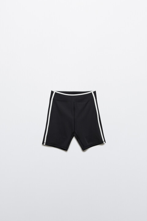 

Шорты-велосипедки спортивные с лампасами, Черный, Шорты-велосипедки спортивные с лампасами