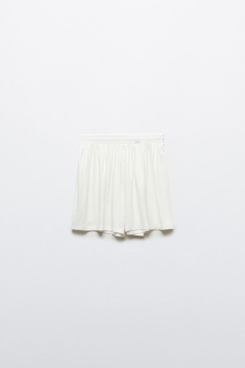 

Шорты домашние вискозные со средней посадкой, Ванильный, Шорты домашние вискозные со средней посадкой