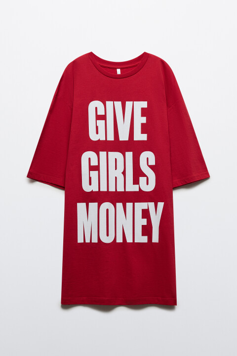 Платье-футболка домашнее с принтом