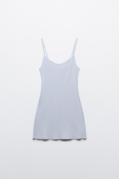 

Платье-майка домашнее хлопковое, Голубой, Платье-майка домашнее хлопковое