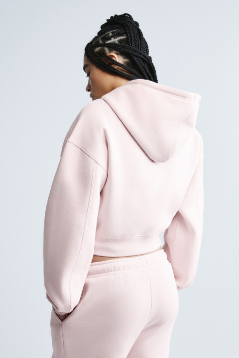 

Худи-зипка флисовая укороченная, Молочный, Худи-зипка флисовая укороченная