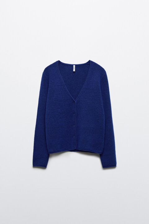 

Кардиган вязаный с шерстью, Синий, Кардиган вязаный с шерстью