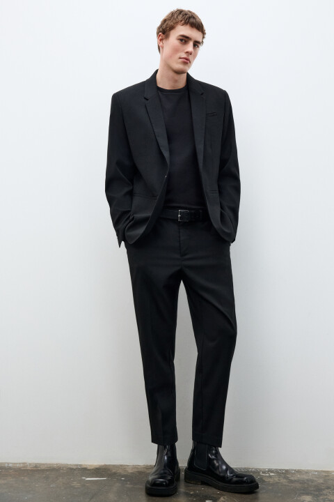 

Брюки жаккардовые облегающие, Черный, Брюки жаккардовые облегающие