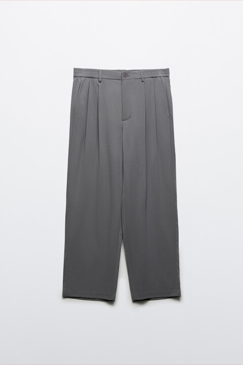 

Брюки прямые из костюмной ткани, Серый, Брюки прямые из костюмной ткани