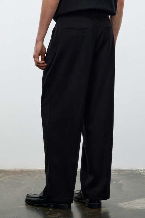 

Брюки wide leg костюмные, Черный, Брюки wide leg костюмные