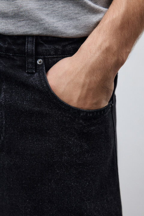 

Джинсы barrel fit со средней посадкой, Черный, Джинсы barrel fit со средней посадкой