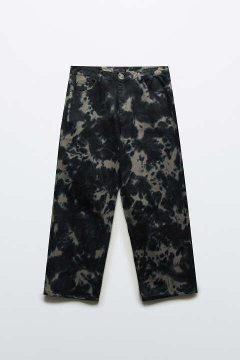 

Джинсы baggy fit с принтом, Коричневый, Джинсы baggy fit с принтом