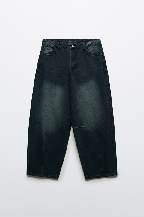 

Джинсы barrel fit со средней посадкой, Синий, Джинсы barrel fit со средней посадкой