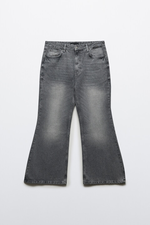 

Джинсы клеш со средней посадкой, Голубой, Джинсы клеш со средней посадкой