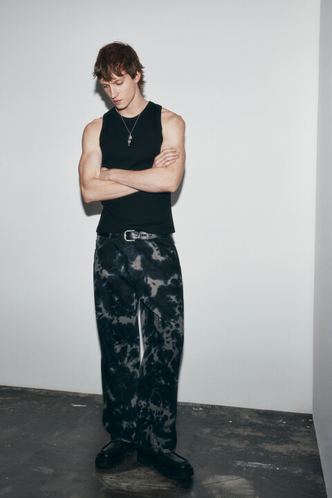 

Майка с окантовкой в рубчик, Белый, Майка с окантовкой в рубчик