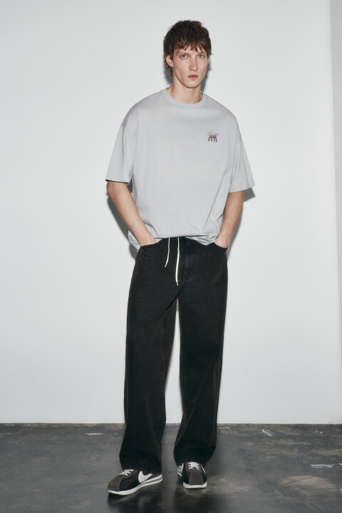 

Футболка хлопковая с логотипом, Синий, Футболка хлопковая с логотипом