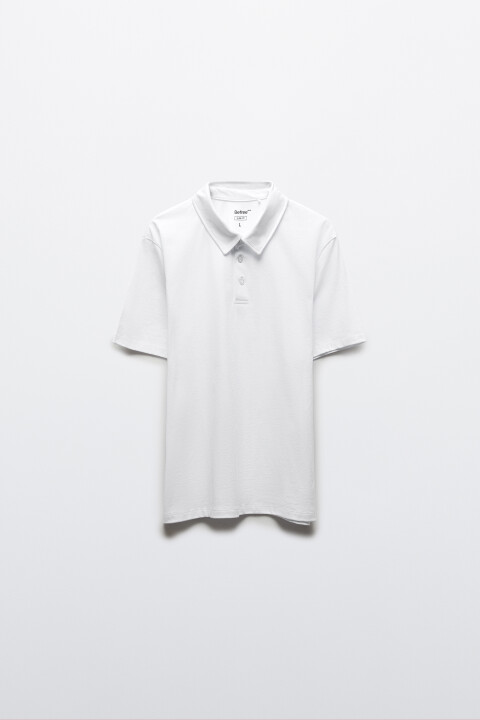 

Футболка-поло прямого кроя, Белый, Футболка-поло прямого кроя