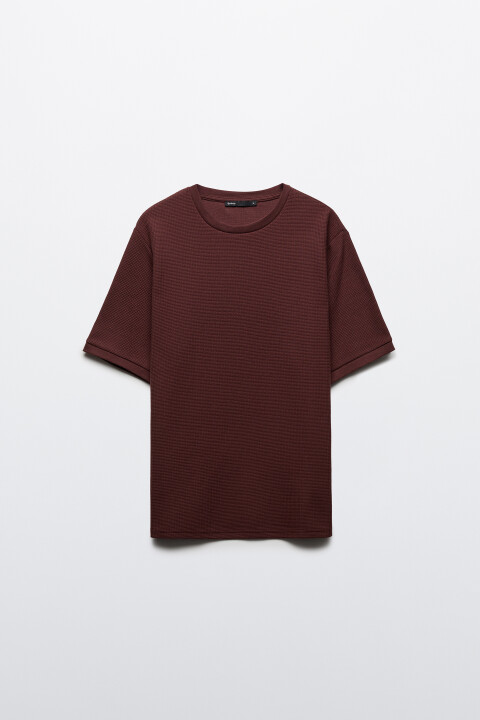 

Футболка прямая с вафельной фактурой, Зеленый, Футболка прямая с вафельной фактурой