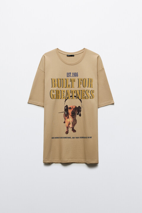 

Футболка хлопковая плотная с принтом, Серый, Футболка хлопковая плотная с принтом