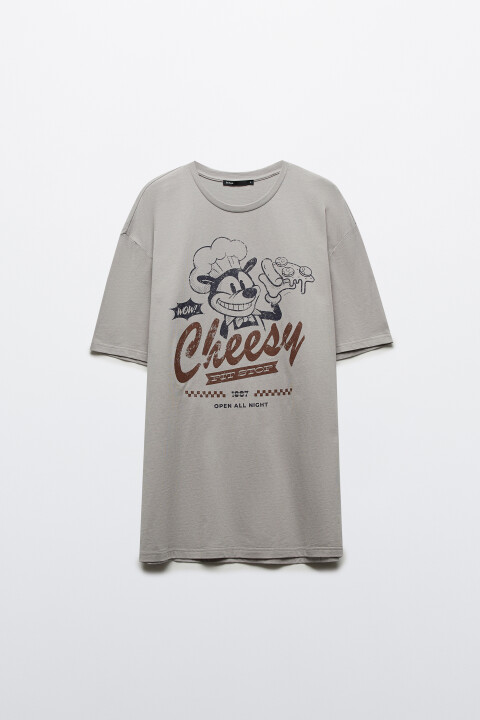 

Футболка хлопковая с принтом, Белый, Футболка хлопковая с принтом