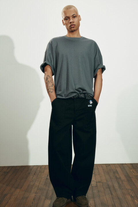 

Футболка оверсайз базовая, Серый, Футболка оверсайз базовая