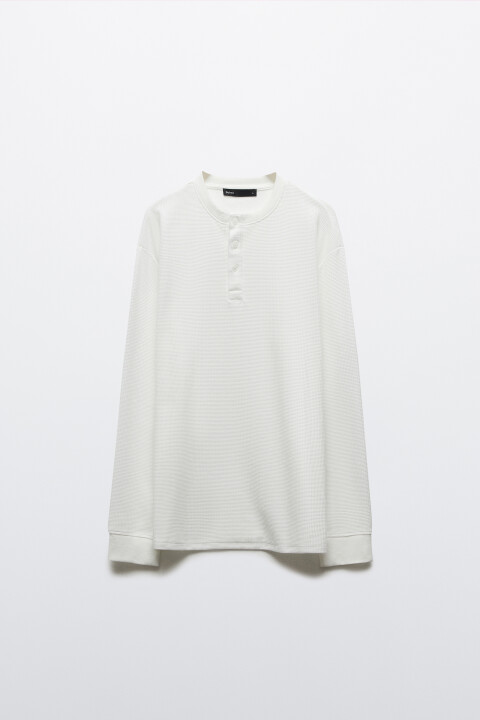 

Лонгслив хенли трикотажный на пуговицах, Серый, Лонгслив хенли трикотажный на пуговицах