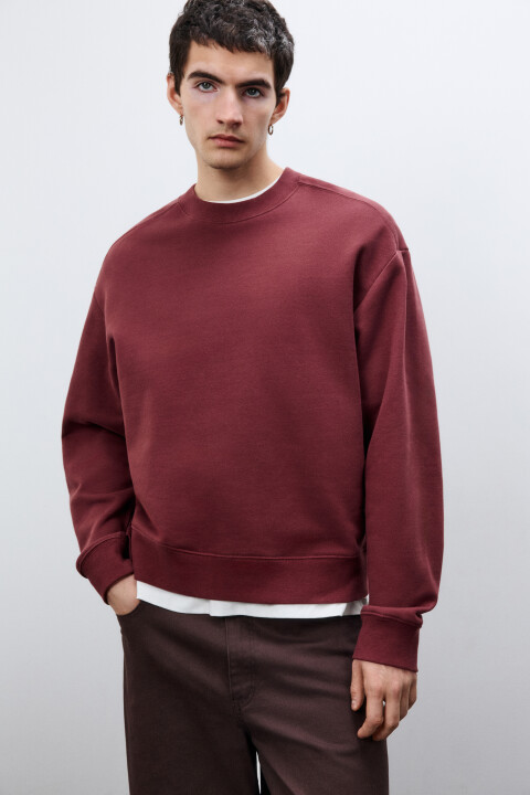 

Свитшот базовый утепленный, Бордовый, Свитшот базовый утепленный