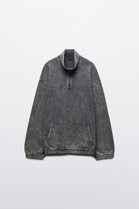 

Свитшот из футера с вареным эффектом, Серый, Свитшот из футера с вареным эффектом