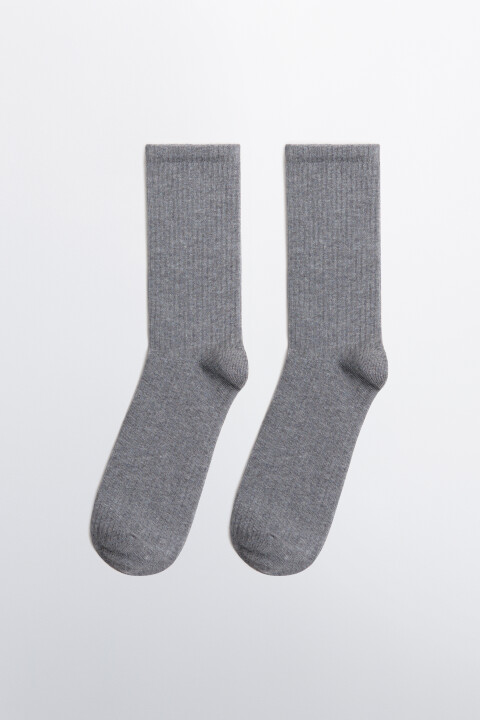 

Носки высокие в рубчик, Коричневый, Носки высокие в рубчик