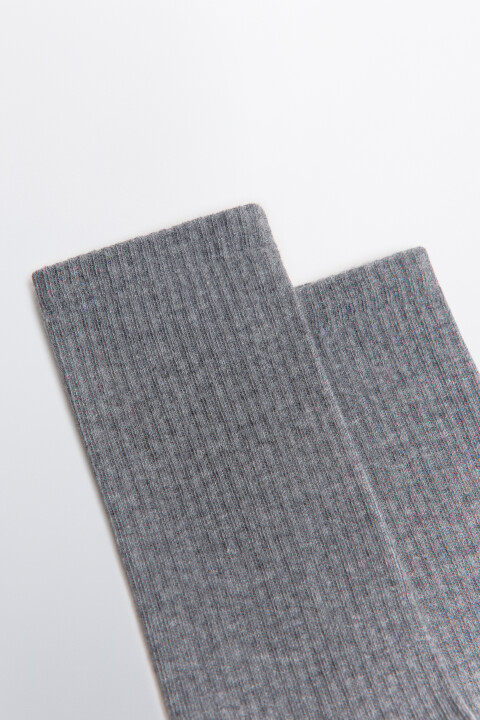 

Носки высокие в рубчик, Черный, Носки высокие в рубчик