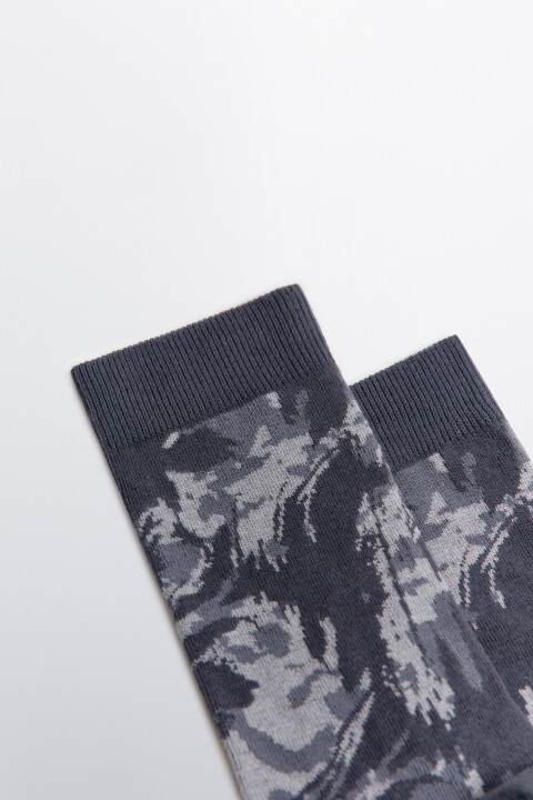 

Носки высокие с принтом, Серый, Носки высокие с принтом