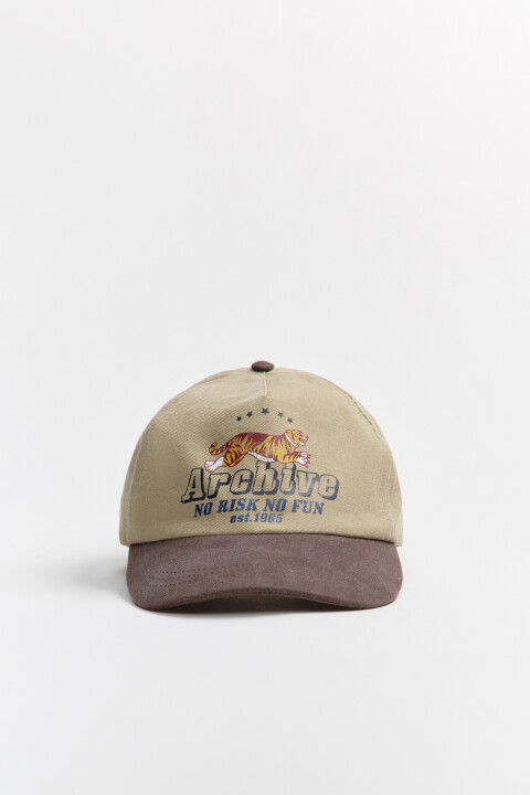 

Бейсболка хлопковая с принтом, Молочный, Бейсболка хлопковая с принтом