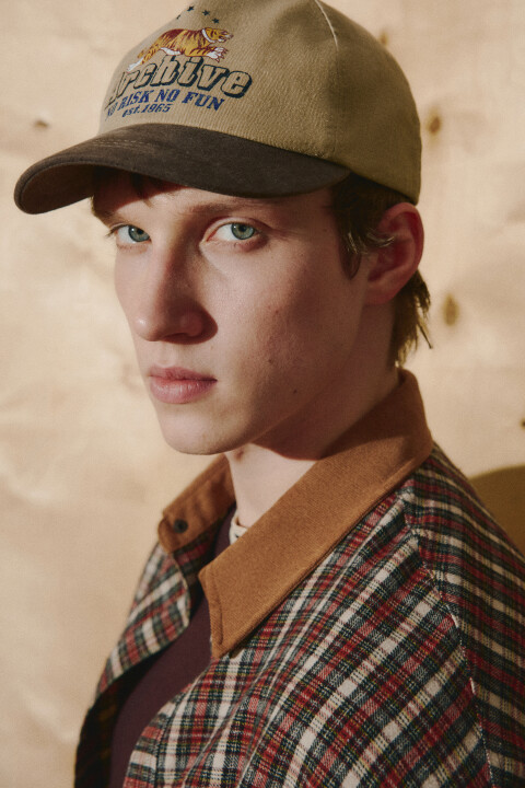 

Бейсболка хлопковая с принтом, Молочный, Бейсболка хлопковая с принтом