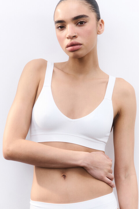 

Бюстгальтер-бра в рубчик, Черный, Бюстгальтер-бра в рубчик