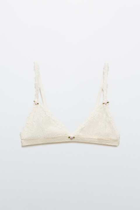 

Бюстгальтер-бралетт кружевной, Красный, Бюстгальтер-бралетт кружевной