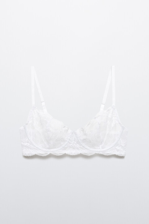 

Бюстгальтер-бра кружевной, Белый, Бюстгальтер-бра кружевной