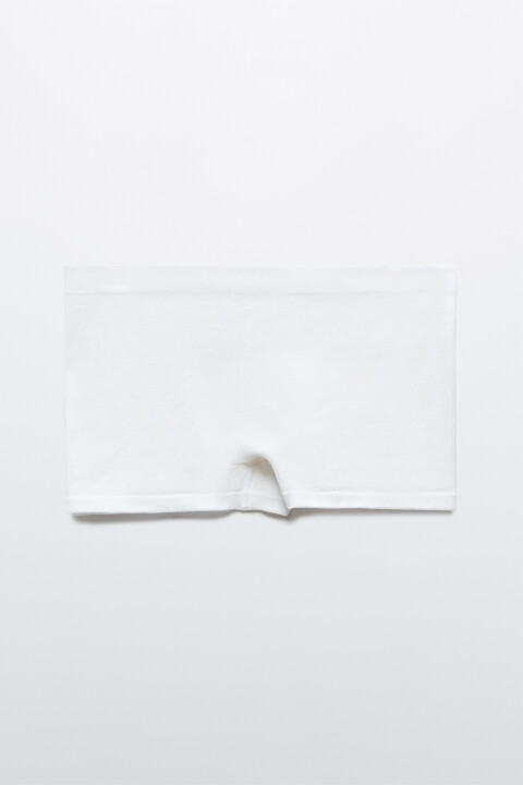 

Трусы-боксеры бесшовные в рубчик, Белый, Трусы-боксеры бесшовные в рубчик