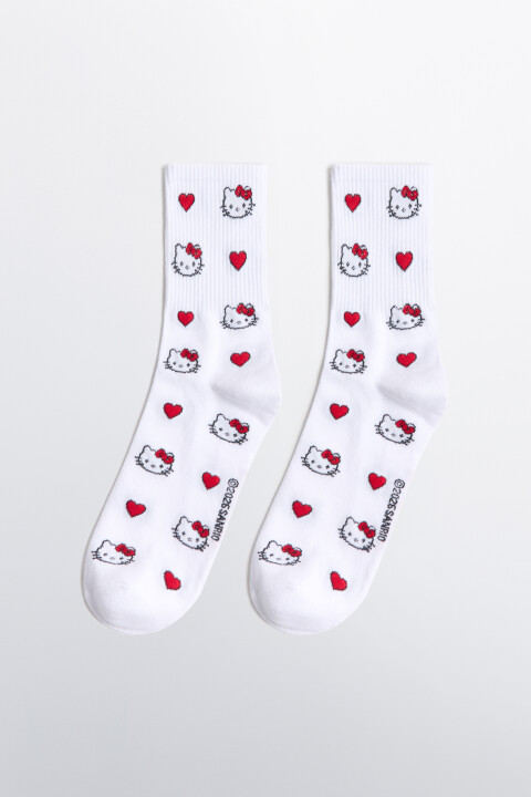 

Носки высокие с принтом, Красный, Носки высокие с принтом