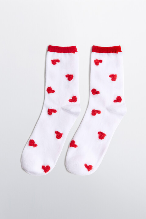 

Носки высокие с махровыми сердечками, Розовый, Носки высокие с махровыми сердечками