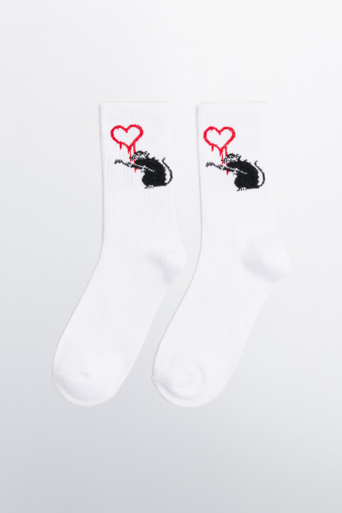 

Носки высокие с принтом, Черный, Носки высокие с принтом