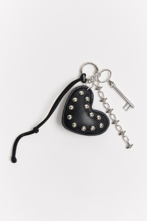 

Брелок-обвес с сердечком и ключиком, Черный, Брелок-обвес с сердечком и ключиком