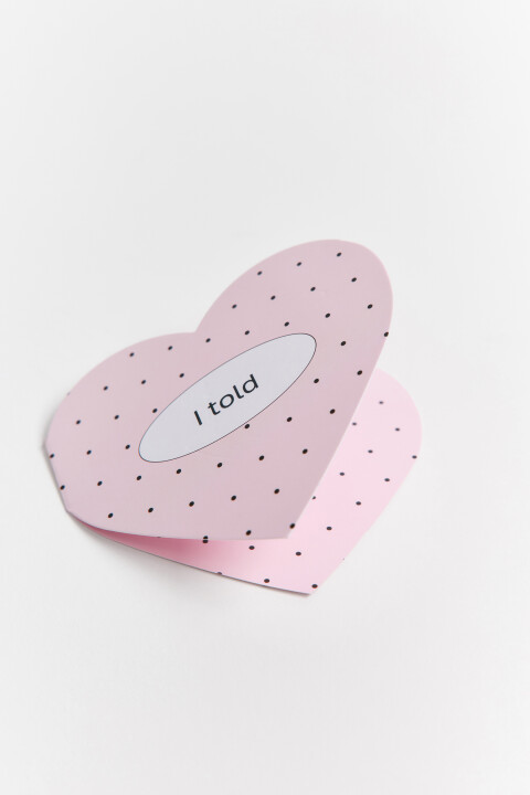 

Открытка в виде сердечка с надписью, Белый, Открытка в виде сердечка с надписью