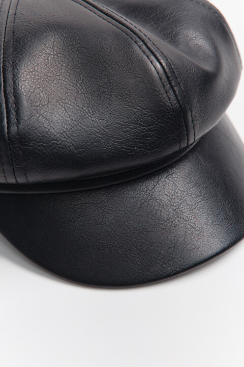 

Кепи с кожаной фактурой, Черный, Кепи с кожаной фактурой