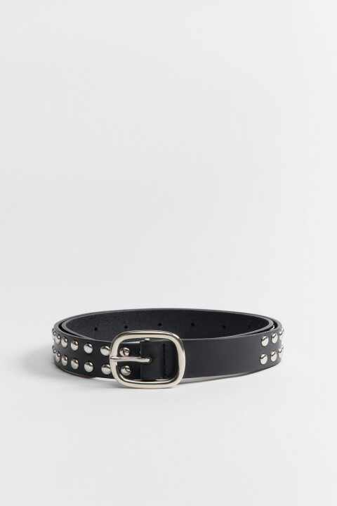 

Ремень широкий с заклепками, Черный, Ремень широкий с заклепками