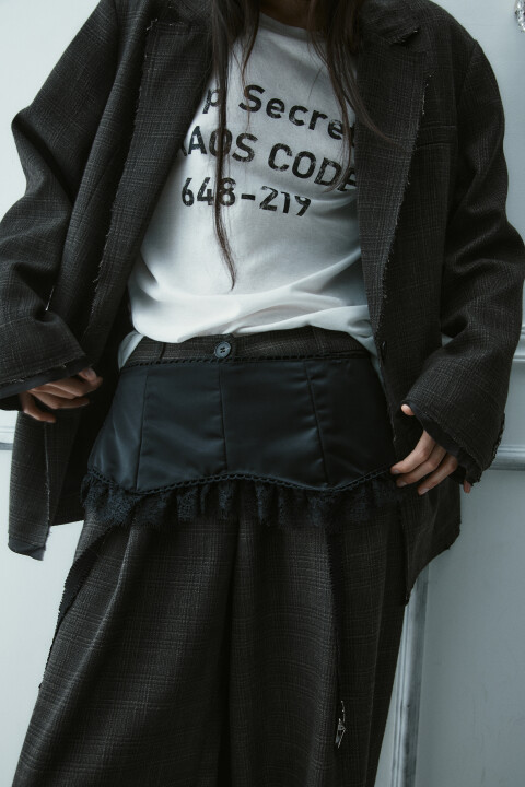 

Пояс для чулок кружевной на завязках, Черный, Пояс для чулок кружевной на завязках