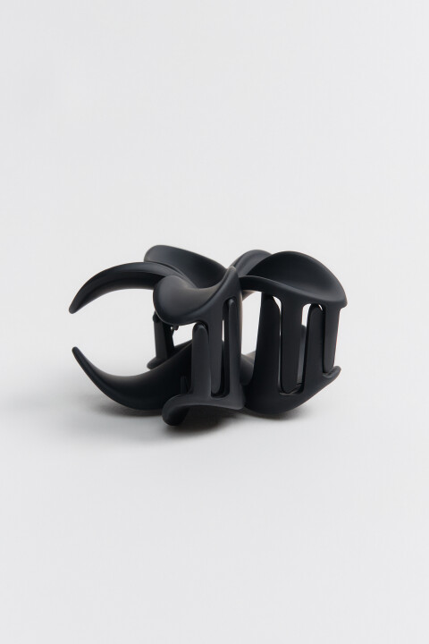 

Заколка для волос в форме цветка матовая, Черный, Заколка для волос в форме цветка матовая