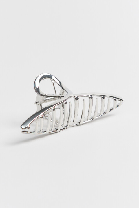 

Заколка-краб серебристая, Серый, Заколка-краб серебристая