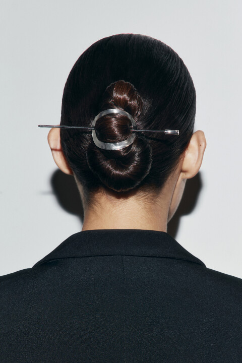 

Заколка-шпилька серебристая, Серый, Заколка-шпилька серебристая