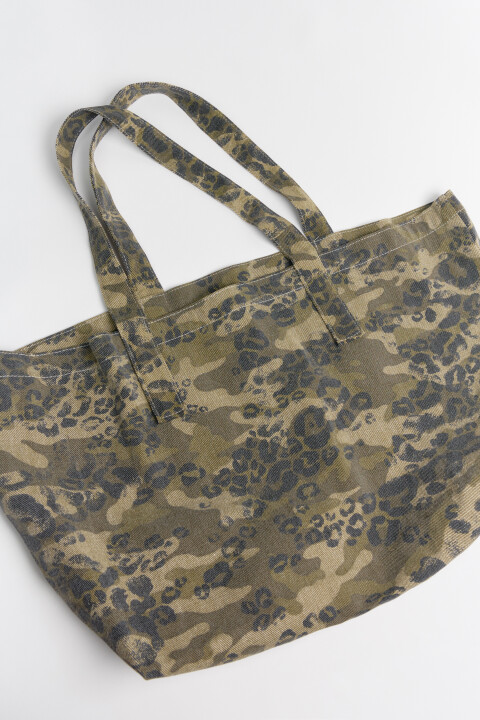 

Сумка-шопер с леопардовым принтом, Мультиколор, Сумка-шопер с леопардовым принтом