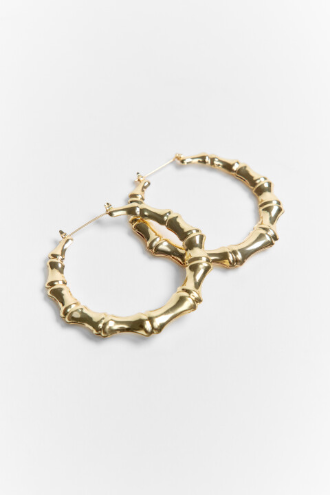 

Серьги массивные золотистые, Серый, Серьги массивные золотистые